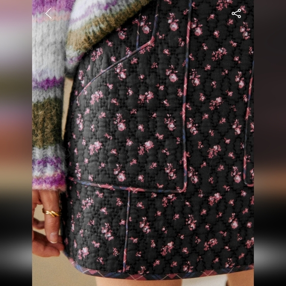 Sézane Betsy Quilted Floral Mini Skirt - Picture 4 of 6